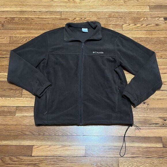 Columbia Fleece Jacket Mens Xl Brown 
